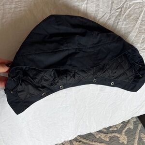 Dark Navy Quilted Detachable Hood